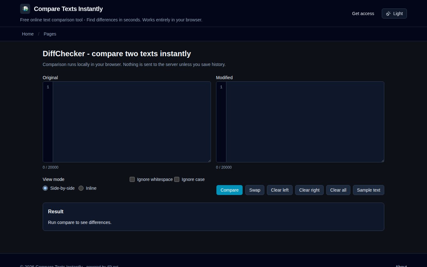 Project preview: Diffchecker