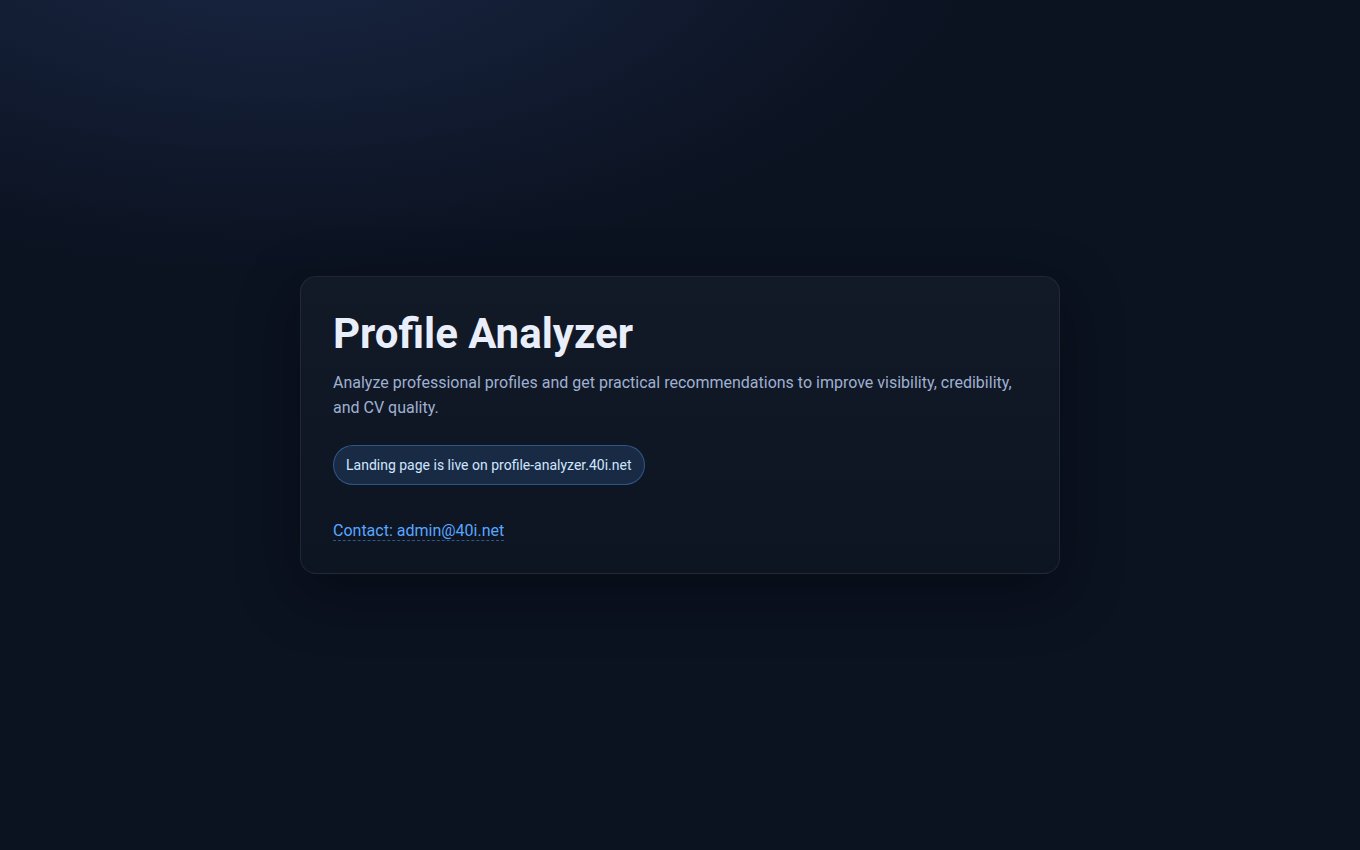 Project preview: Profile Analyzer