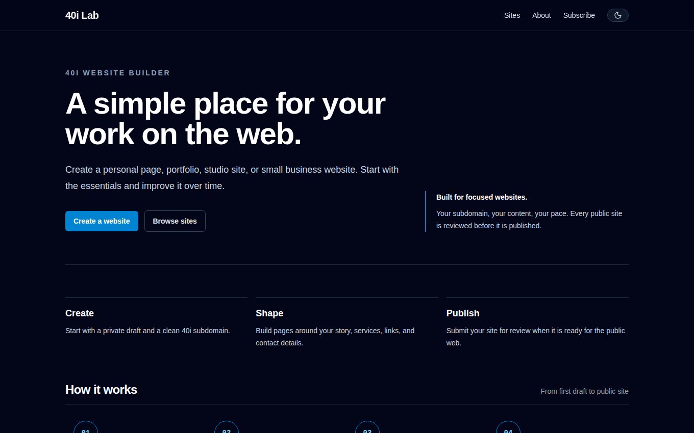 Project preview: Site Builder
